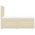 Vidaxl Box spring postelja z vzmetnico krem 120x200 cm blago