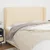 Vidaxl Vzglavje z ušesi krem 183x23x118/128 cm blago