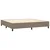 Vidaxl Box spring postelja z vzmetnico LED taupe 200x200 cm blago