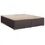 Vidaxl Box spring postelja z vzmetnico temno rjava 180x200 cm blago