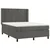 Vidaxl Box spring posteljni z vzmetnico temno siv 140x190 cm žamet