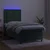 Vidaxl Box spring postelja z vzmetnico LED tem. zelena 90x200 cm žamet