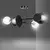 Luster na štapu MINERVA 2xE27/15W + 2xE14/10W/230V crna