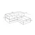 Atelier del Sofa Ugaona garnitura Comfort Mini, 190x95x75 cm, Krem