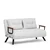 Atelier del Sofa Dvosed na razvlačenje Sando 2 Beli