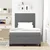 Vidaxl LED Box Spring Postelja Svetlo siva in bela. 120 x 190 cm