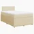 Vidaxl Box spring postelja z vzmetnico krem 120x200 cm blago