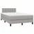 vidaXL Box spring postelja z vzmetnico LED sv. siva 120x200 cm blago