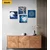 Komplet slik Feng Shui v modri izvedbi - 4x 40x40