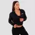 GymBeam Ženski duks TRN Zip-Up Black
