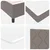 Vidaxl LED Box Spring Postelja z vzglavjem Taupe 100 x 200 cm blago