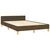 Vidaxl Posteljni okvir brez vzmetnice temno rjava 120x190 cm blago