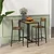 Homestar Set barske mize 3-delni miza 89x45x87 cm stoli 39x45x95 cm rjava