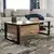 HANAH HOME Haldizen Klub sto, 105x40x55cm, Braon-crni