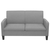 2-dijelni set sofa od tkanina svjetlosivi