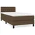 Vidaxl Box spring postelja z vzmetnico temno rjav 90x190 cm blago