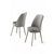 HANAH HOME Set 4 stolice Pefa Grey Chrome