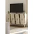 Hanah Home komoda Elips 120, 120 cm, bela / travertin / zlatna
