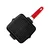 Grill pan, cast iron, 21x21 cm, red handle - LAVA