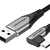 USB 2.0 to Micro-B Right Angle Cable 0.5M Gray Aluminum Alloy Type(Reversible Design)
