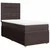 vidaXL Box spring postelja z vzmetnico temno rjava 90x200 cm blago