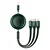 BASEUS USB kabel 3v1 Baseus Bright Mirror 2, mikro USB / Lightning / USB-C, raven, 3,5 A, 1,1 m (zelen)