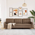 vidaXL vidaXL Trosed rjav 210 cm blago, (21256049)