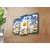 WallXpert slika na platnu od 3 dela 3NATPAT-23, bele rade na livadi pod plavim nebom, 45 x 66 cm
