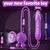 SuperLove 4in1 Clitoral Licking & Sucking Stimulator with Thrusting Vibrator Purple