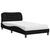 Krevet s madracem Hvar crni 100 x 200 cm od tkanine