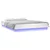 Vidaxl LED posteljni okvir bel 135x190 cm trden les