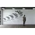 WallXpert metalni zidni ukras 5202, grana sa listovima i tri ptice, 75 x 55 cm, crni