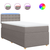 vidaXL Box spring postelja z vzmetnico taupe 90x200 cm blago
