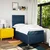 Vidaxl Box spring postelja z vzmetnico modra 80x200 cm blago