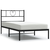 Metalni okvir za krevet s uzglavljem crni 90x190 cm