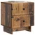 Noćni ormar s ladicama 2 pcs Staro drvo 43 x 34,5 x 47,5 cm