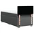 Vidaxl Box spring postelja z vzmetnico temno siva 90x200 cm blago