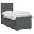 vidaXL Postelja boxspring z vzmetnico Temno siva 100 x 200 cm Blago