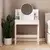 Hanah Home Sto za šminkanje, 74.8x135x34.8cm, Beli