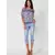 KOROSHI Bluza modra/lila/bela
