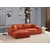 Atelier del Sofa Ugaona garnitura Pirlo 145x43x206cm Narandžasta