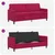 Sofa s pohranom Vinska crvena 192 x 78 x 87 cm Poliester