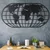 Wallity Zidna dekoracija World Map Globe LED, 60x120cm, Crna