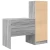 Stol s ladicama s policom s pohranom 2 pcs Siva Sonoma
