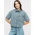 HUGO Bluza Gesila_1  moder denim / bela