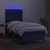 Vidaxl Box spring postelja z vzmetnico LED modra 90x200 cm blago