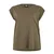 Womens olive T-shirt with extended shoulder