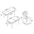 HANAH HOME Rasklopivi trpezarijski sto i stolice (7 delova) Exve Baroque Grey