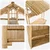 Vidaxl Zunanja barska miza Naravna 115 x 95 x 214 cm Bambus