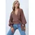 Trend Alacati Stili Ženska bluza Alc-X14505, Braon